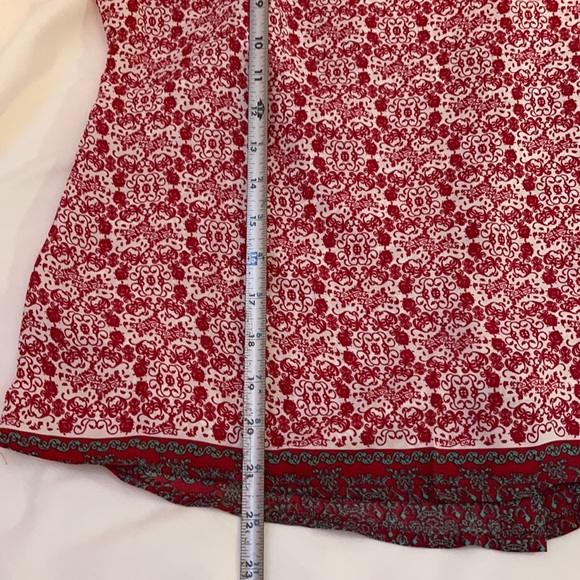 Wishful Park Red and White Flowy Top | Size Small - Picture 5 of 6